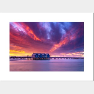 Busselton Sunset Color Burst Posters and Art